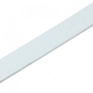 Basic flach Lederband 10mm Cloud grey